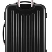 HAUPTSTADTKOFFER Luggages Sets Glossy Suitcase Sets Hardside Spinner Trolley Expandable (20", 24" & 28") TSA Black