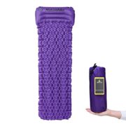 Cot Air Mattress by Hikenture - Camping Sleeping Pad with Build-In Pillow - Compact and Comfortable - for Hiking, Backpacking, Travel,Hammock,Tent (Purple)